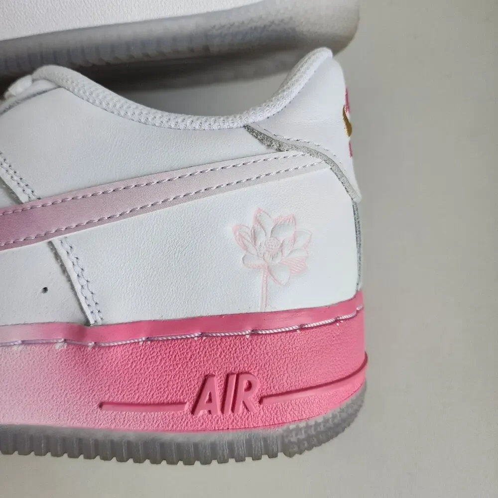 Nike Air Force 1 Low '07‎ PRM San Francisco Chinatown Lotus Flower 6.5Y / W8